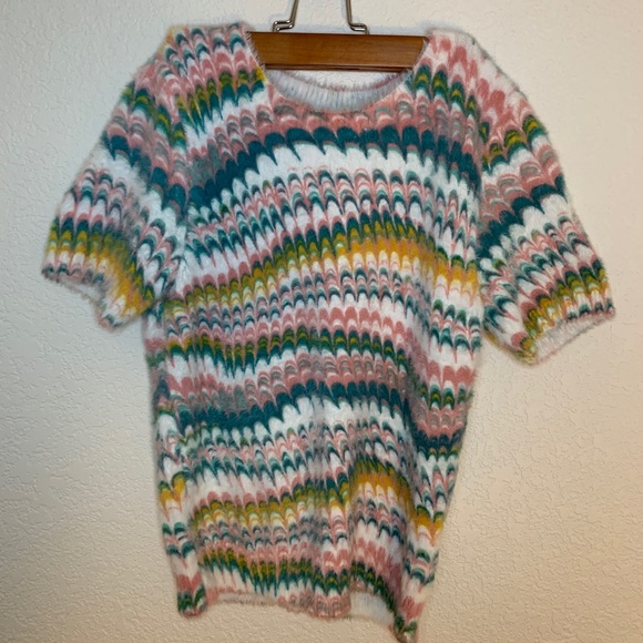 Anthropologie Funky Short Sleeve Sweater (S) - Picture 3 of 9